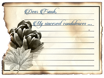 Writing a condolence