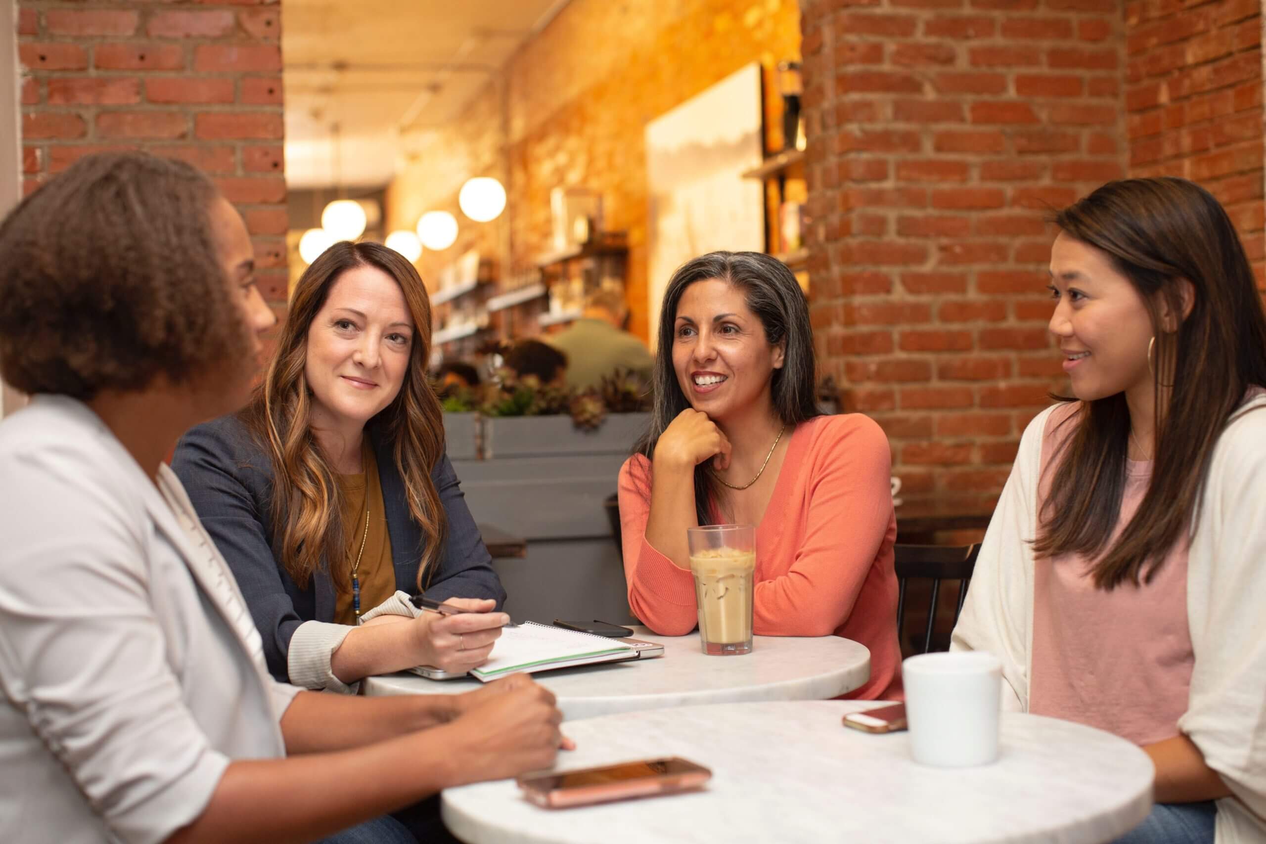 Four-Women-Meeting-Cafe